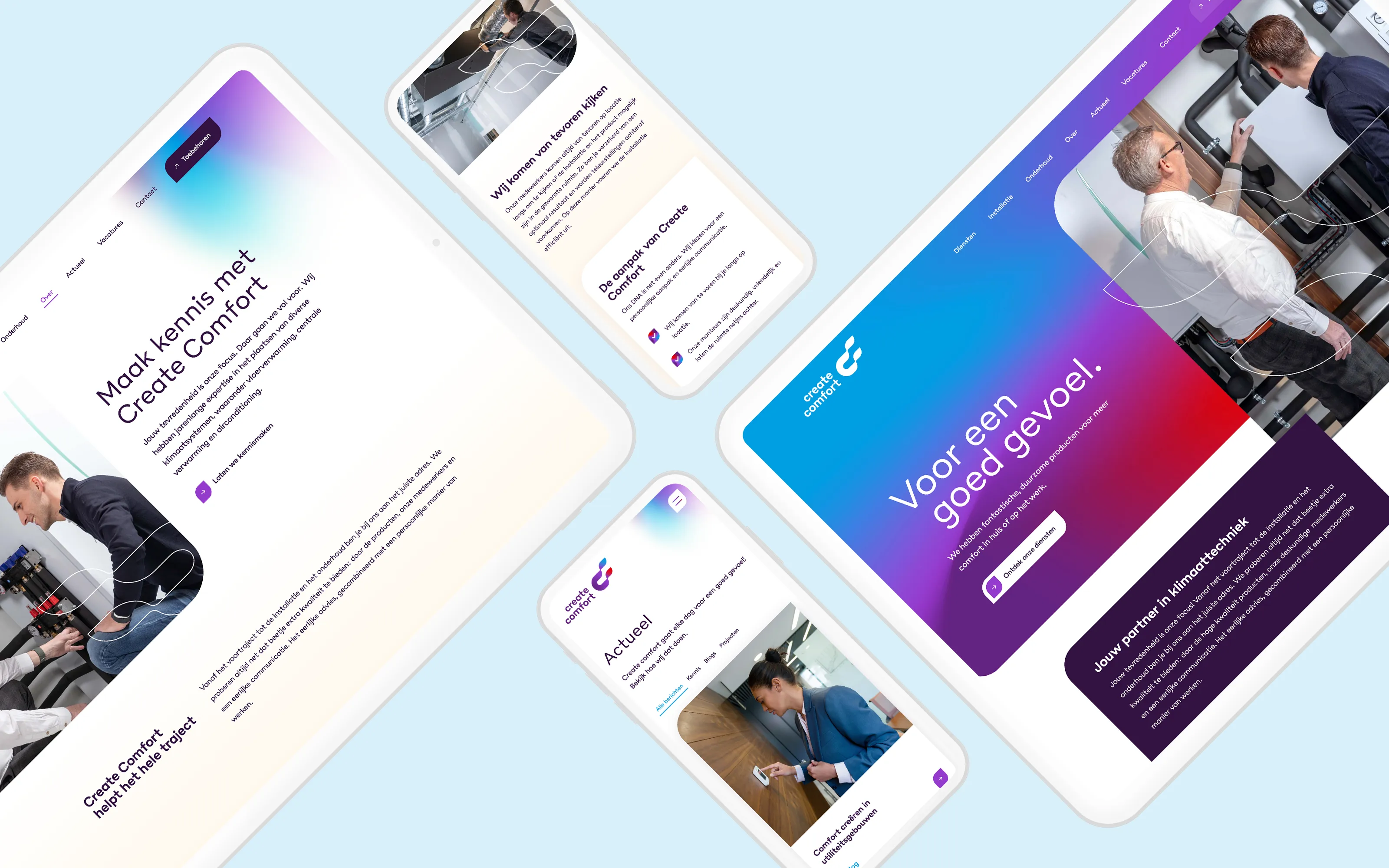 Create Comfort Website Mobiel Tablet